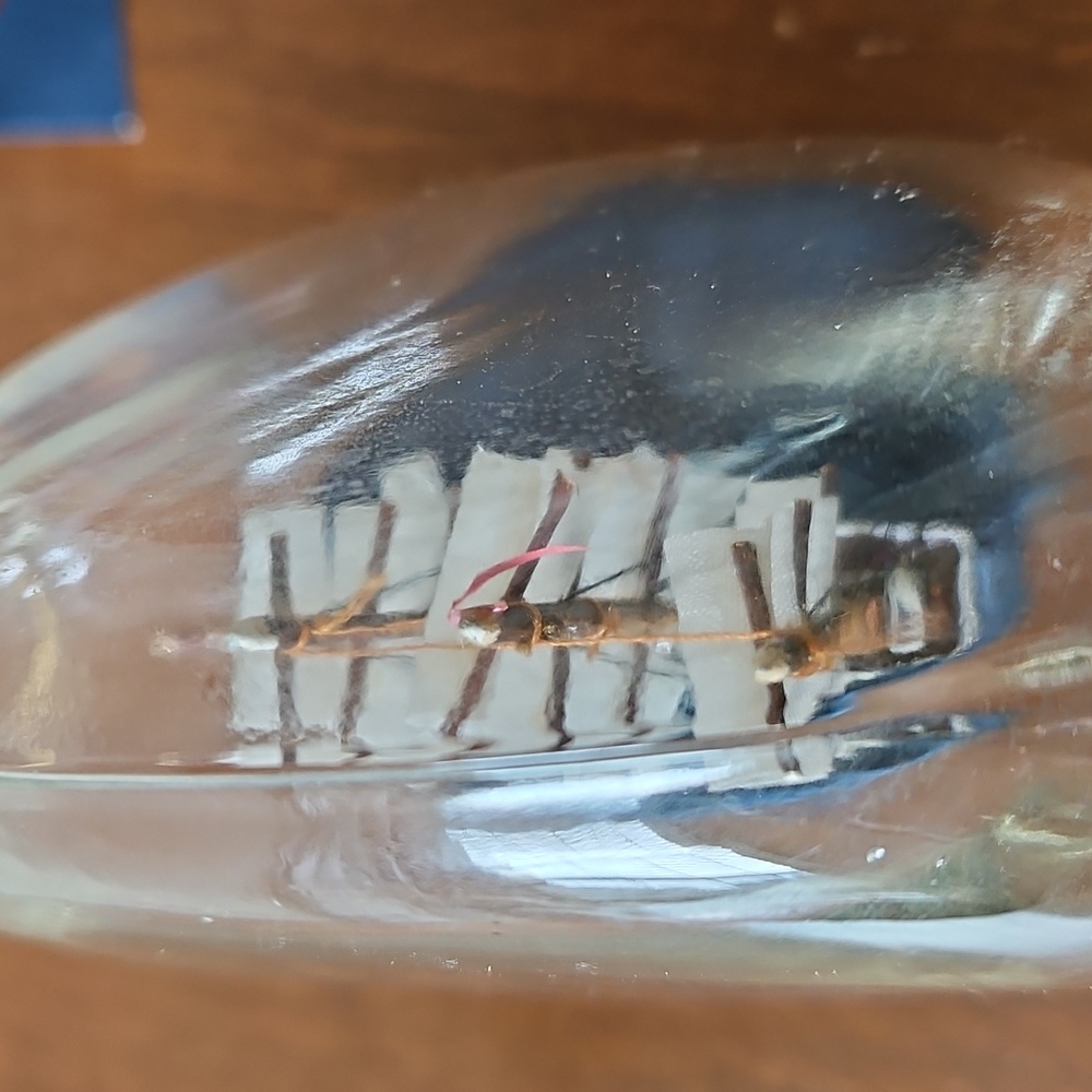 Vintage John Madison Three Mast Ship In A Bottle - Picture 10 of 12